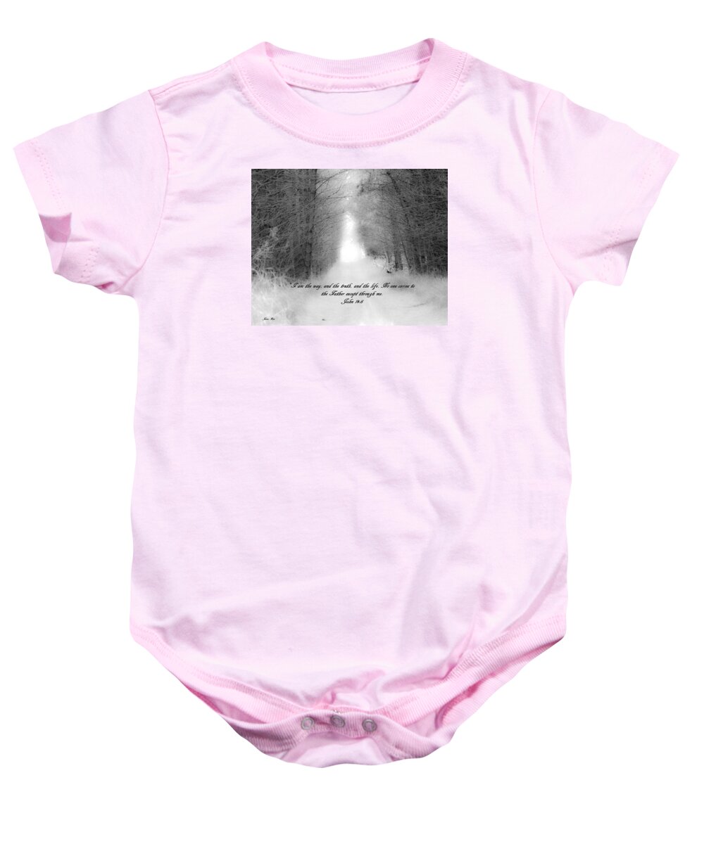 I Am The Way Baby Onesie featuring the photograph I am the Truth by Jana Rosenkranz