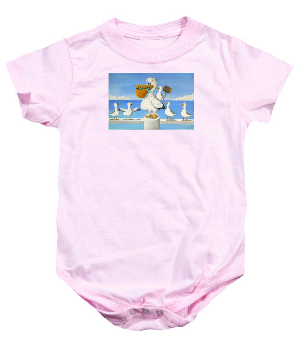 I Want That Fish Baby Onesie featuring the painting I Want That Fish by Winton Bochanowicz