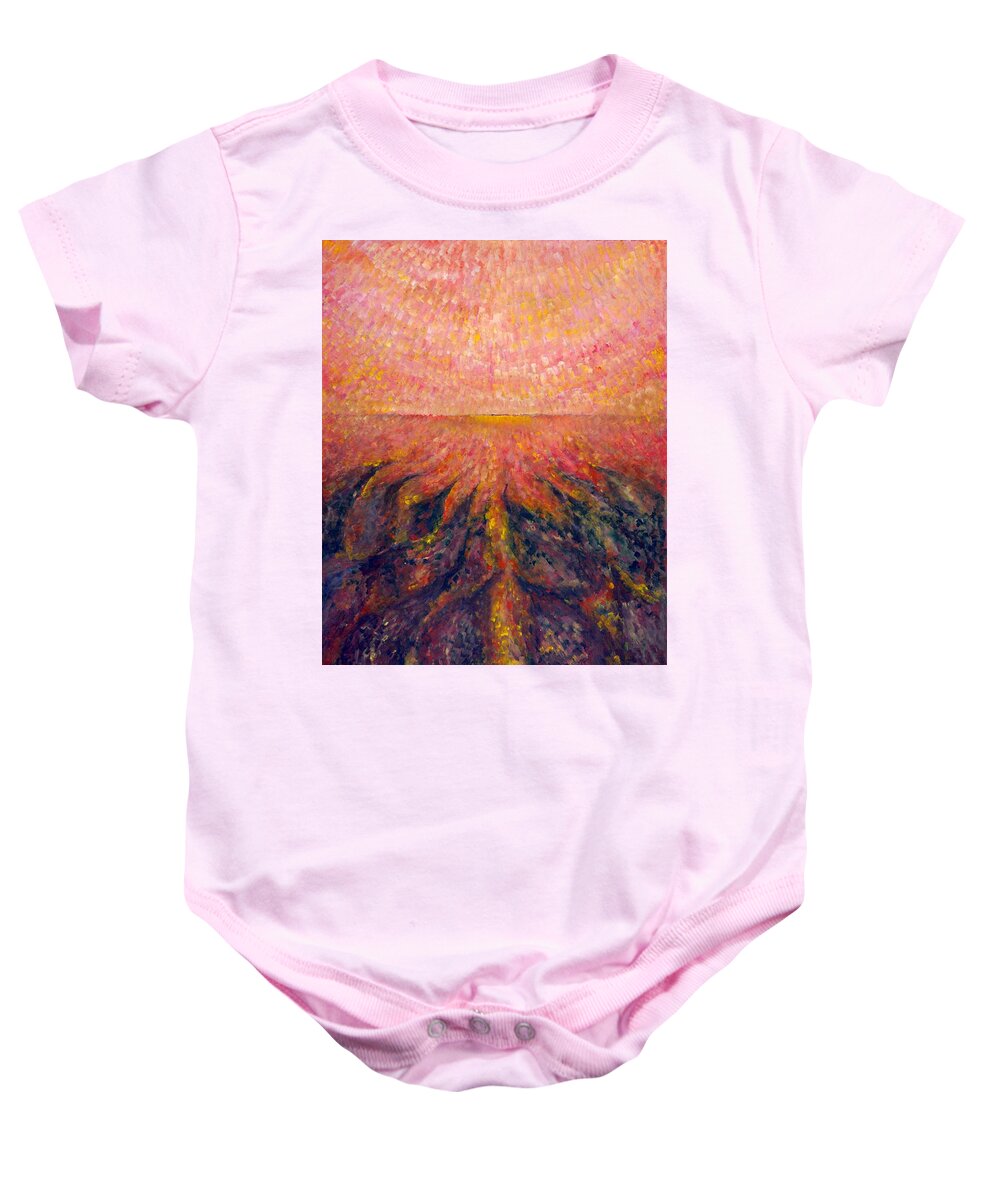Colour Baby Onesie featuring the painting In Far Road by Wojtek Kowalski