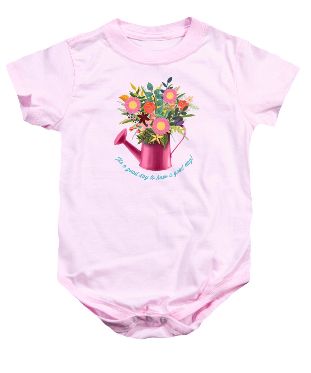 Painting Baby Onesie featuring the painting It Is A Good Day To Have A Good Day by Little Bunny Sunshine