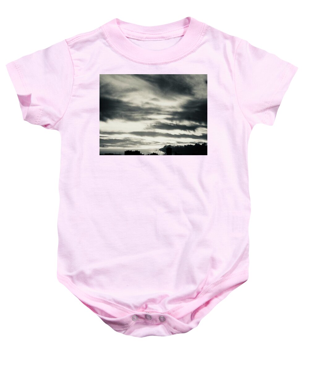 Conversion From Color To B+w Baby Onesie featuring the photograph Just another Morning by Roger Cummiskey