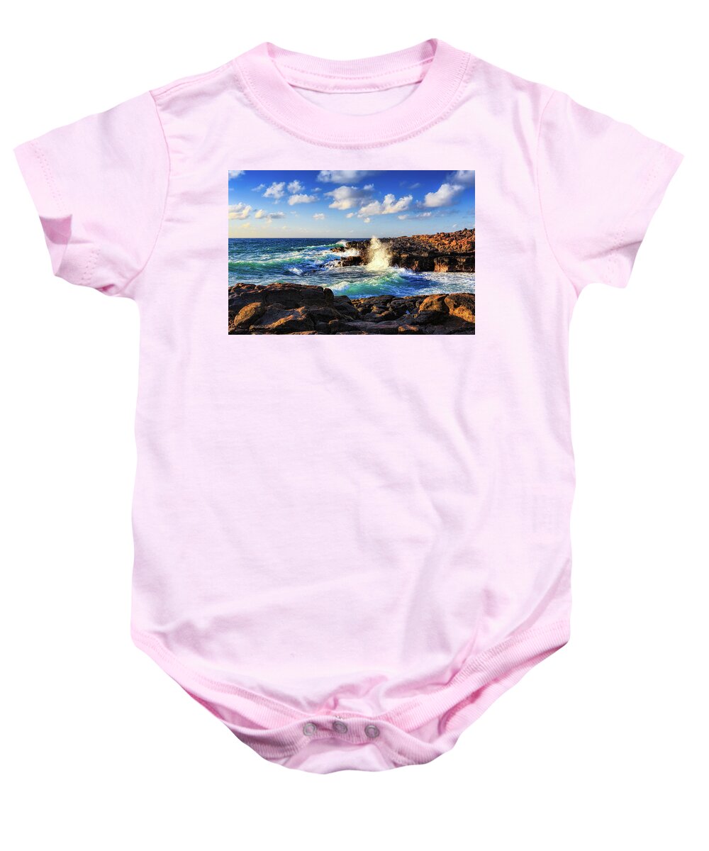 Beach Baby Onesie featuring the photograph Kauai Surf by Robert FERD Frank