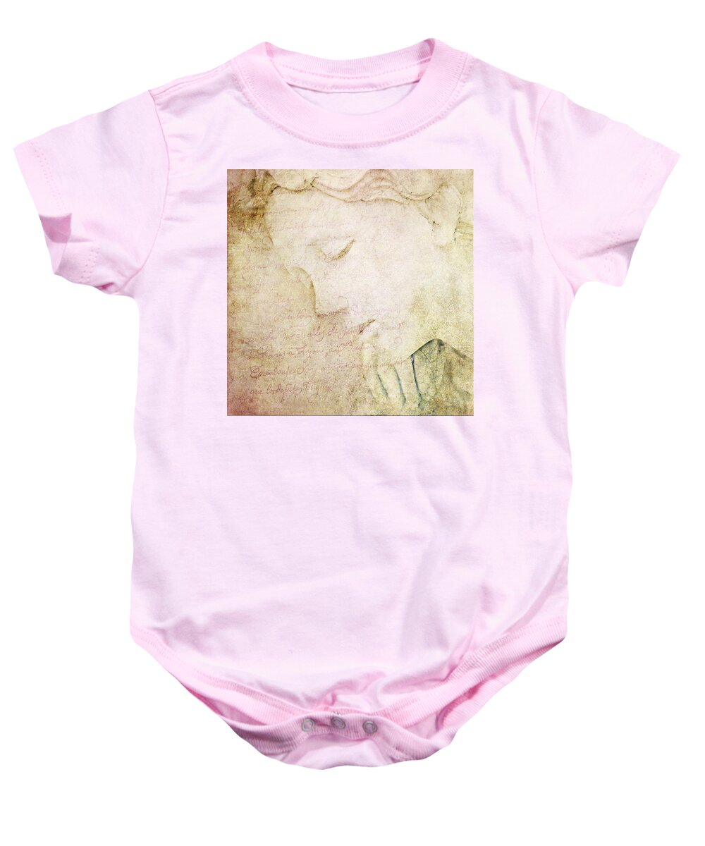 Theresa Tahara Baby Onesie featuring the photograph Lettre A Mon Amour by Theresa Tahara