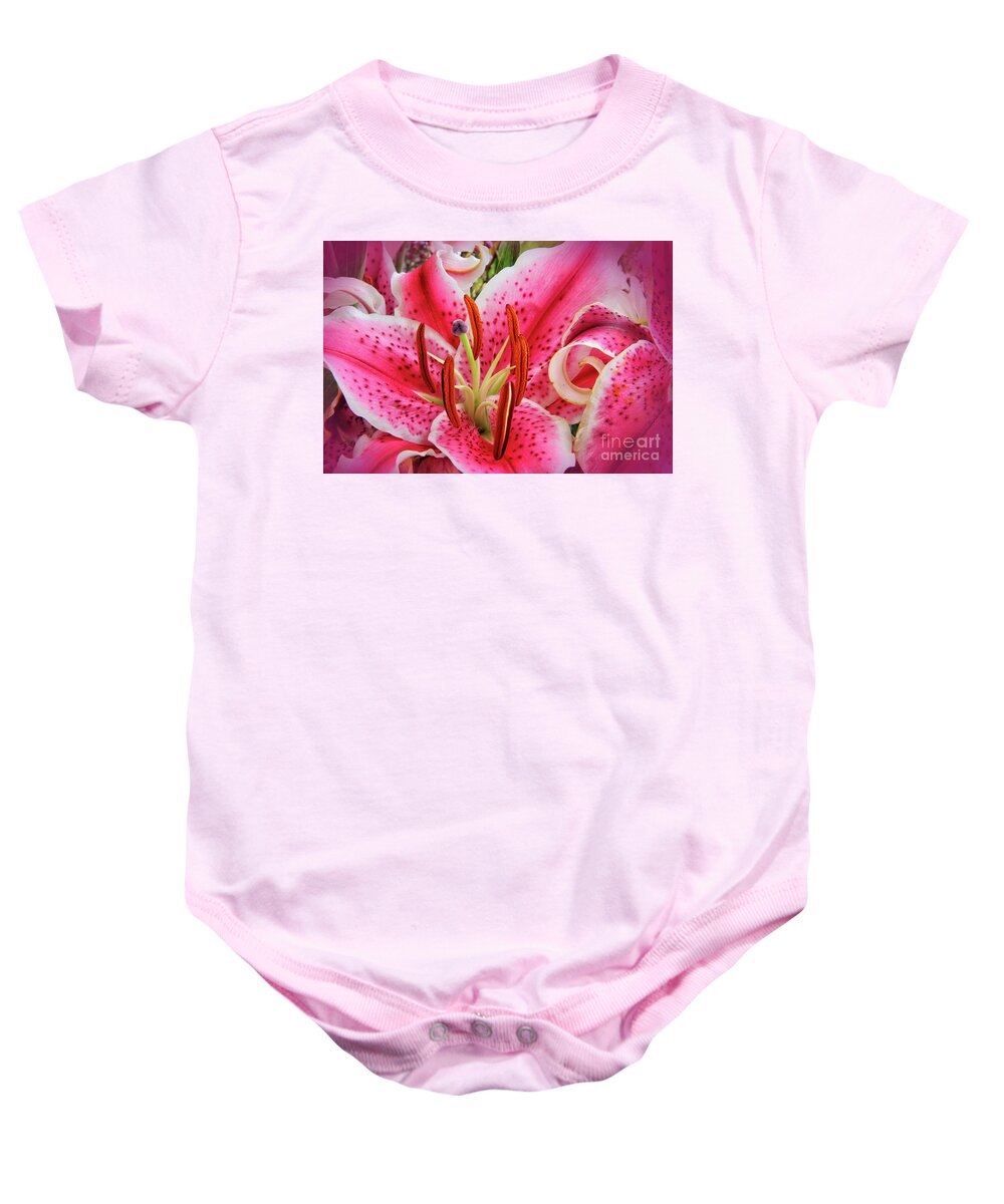 Mariola Baby Onesie featuring the photograph Lily Fantasy by Kasia Bitner