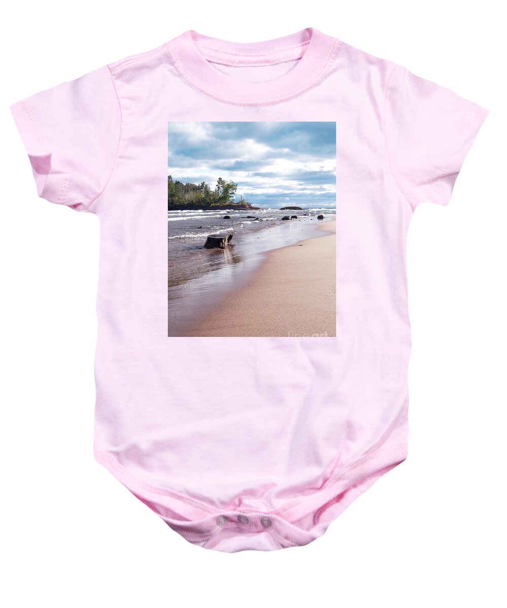 Photo Baby Onesie featuring the photograph Little Presque Isle by Phil Perkins