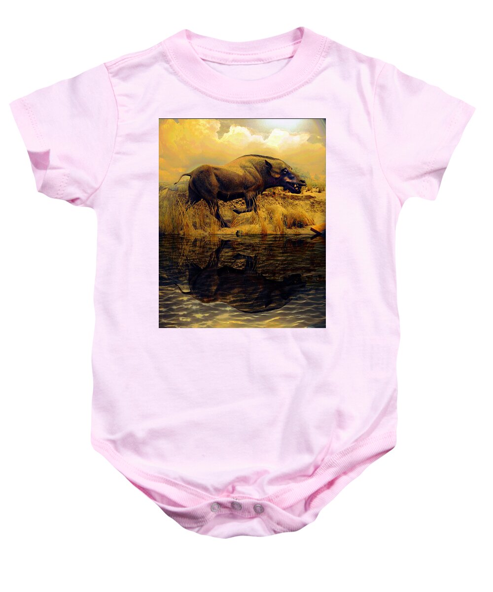 Prehistoric Baby Onesie featuring the photograph Long, Long Ago by Phyllis Meinke