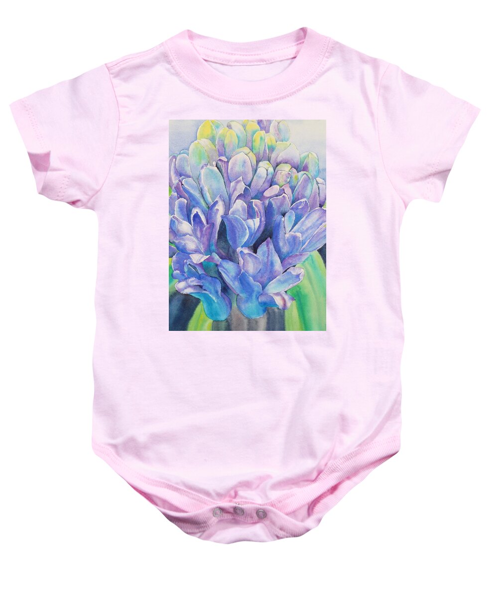 Flower Baby Onesie featuring the painting Lovely Lupine by Ruth Kamenev