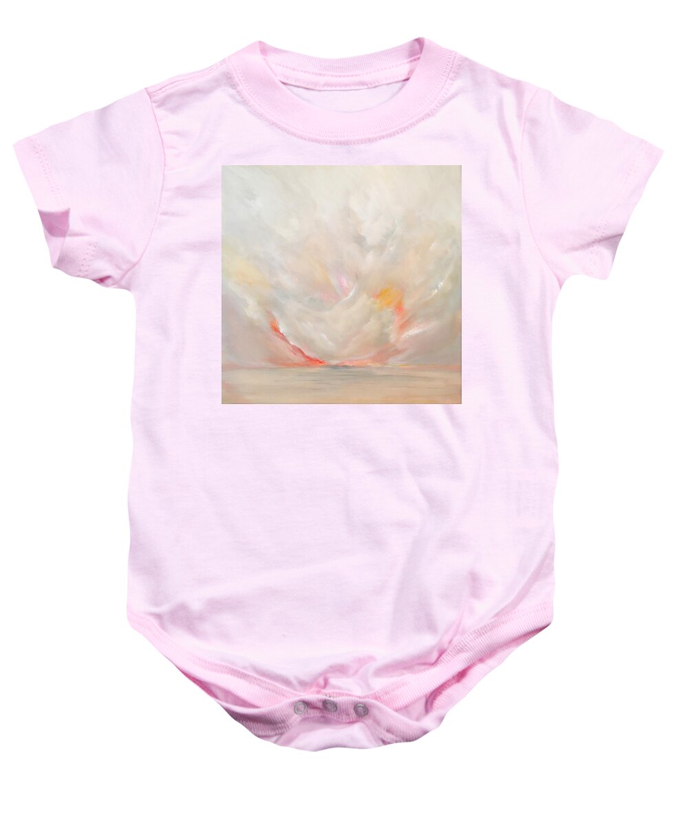Abstract Baby Onesie featuring the painting Lyrical by Soraya Silvestri