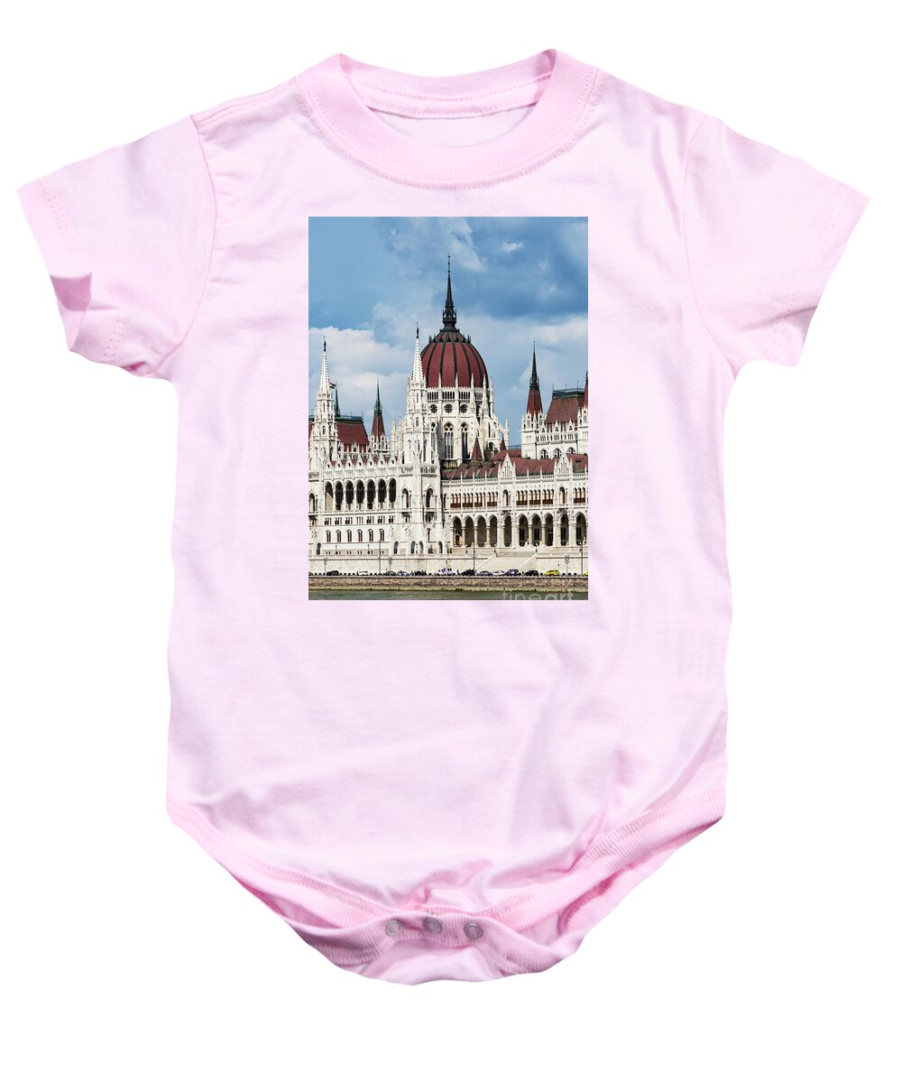 Budapest Baby Onesie featuring the photograph Magnificent Architecture by Bob Phillips