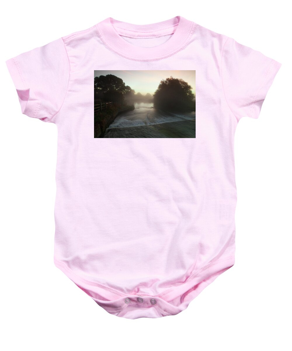Mist Baby Onesie featuring the photograph Misty Morning by Nick Atkin