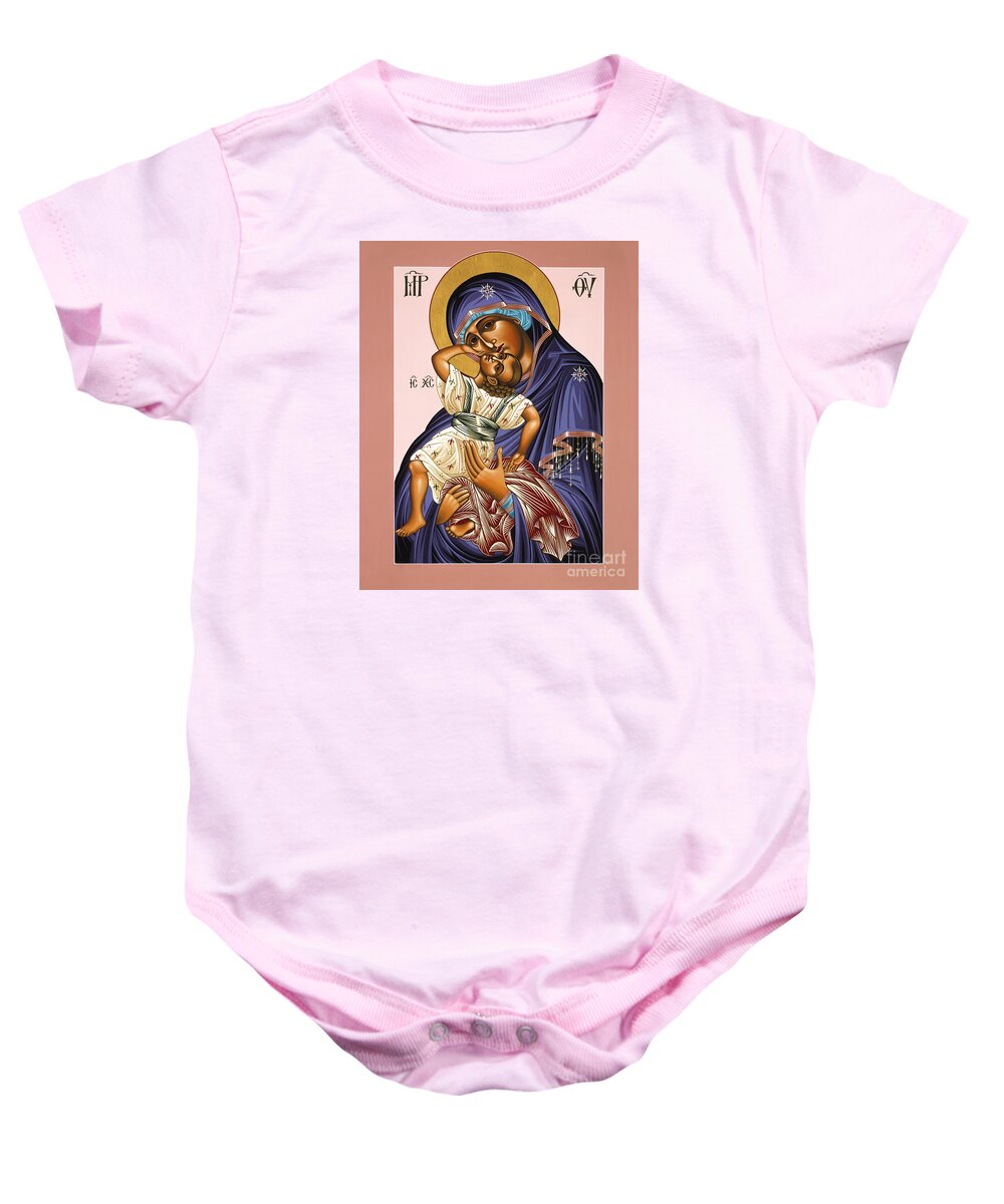 Mother Of God Rejoicing Baby Onesie featuring the painting Mother of God Rejoicing 055 by William Hart McNichols