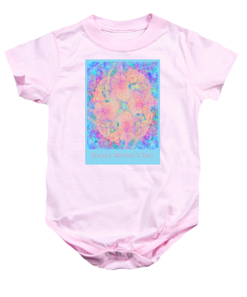 Lilies Baby Onesie featuring the painting Mother's Day Lilies Card by Stephanie Grant