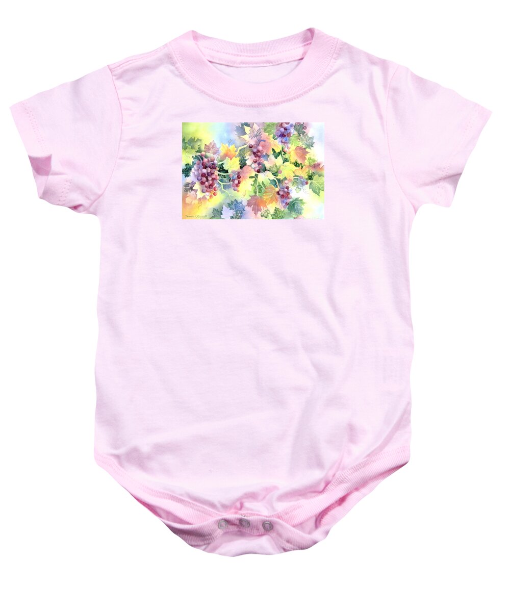 Napa Valley Baby Onesie featuring the painting Napa Valley Morning 2 by Deborah Ronglien