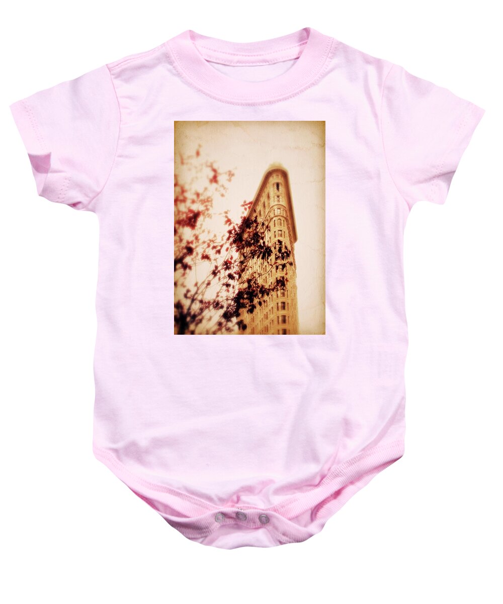 Flatiron Building Baby Onesie featuring the photograph New York Nostalgia by Jessica Jenney