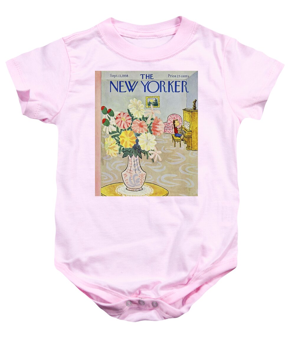 Illustration Baby Onesie featuring the painting New Yorker September 13 1958 by William Steig