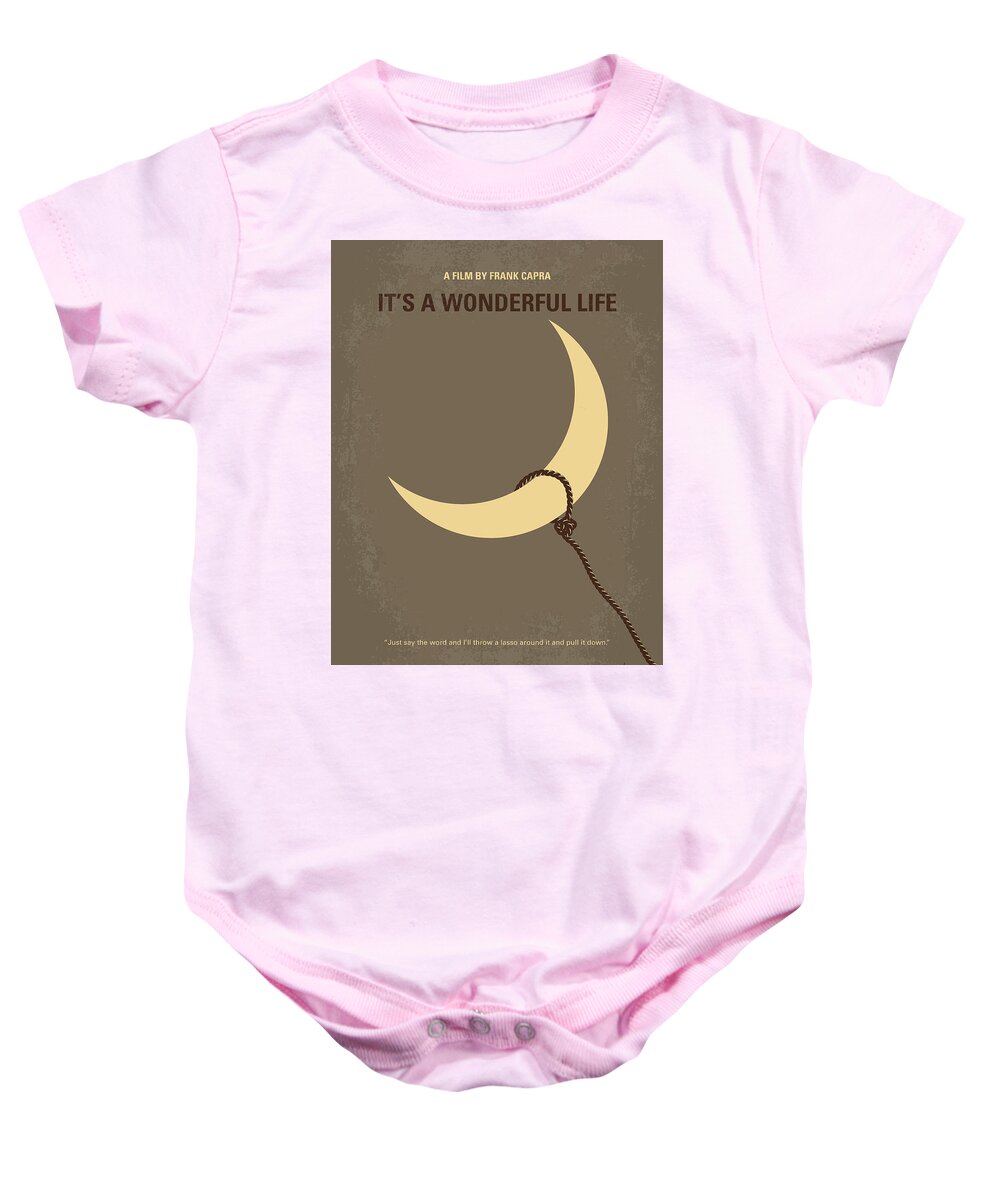 Its A Wonderful Life Baby Onesie featuring the digital art No700 My Its a Wonderful Life minimal movie poster by Chungkong Art