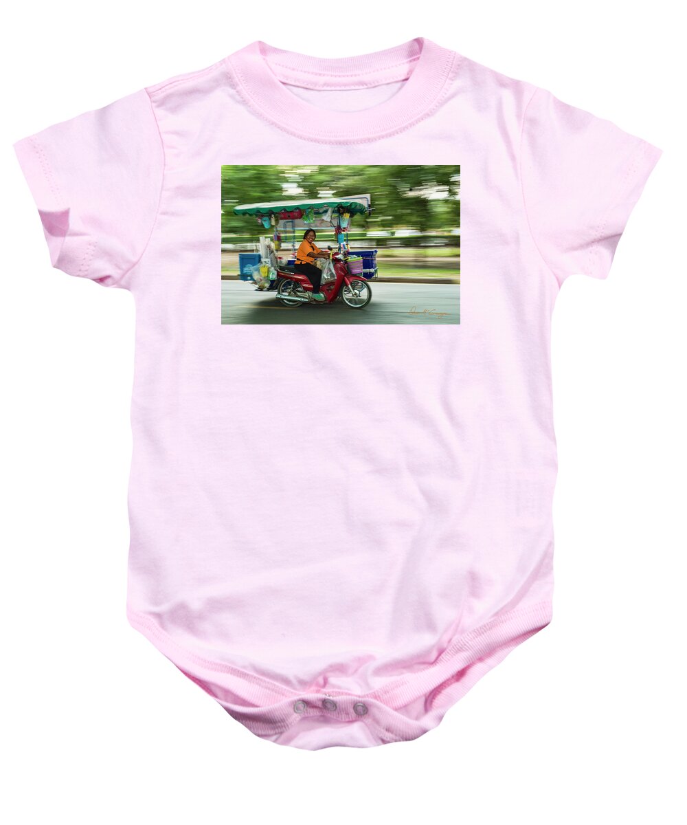 Thailand Baby Onesie featuring the photograph Off to Work by Dan McGeorge