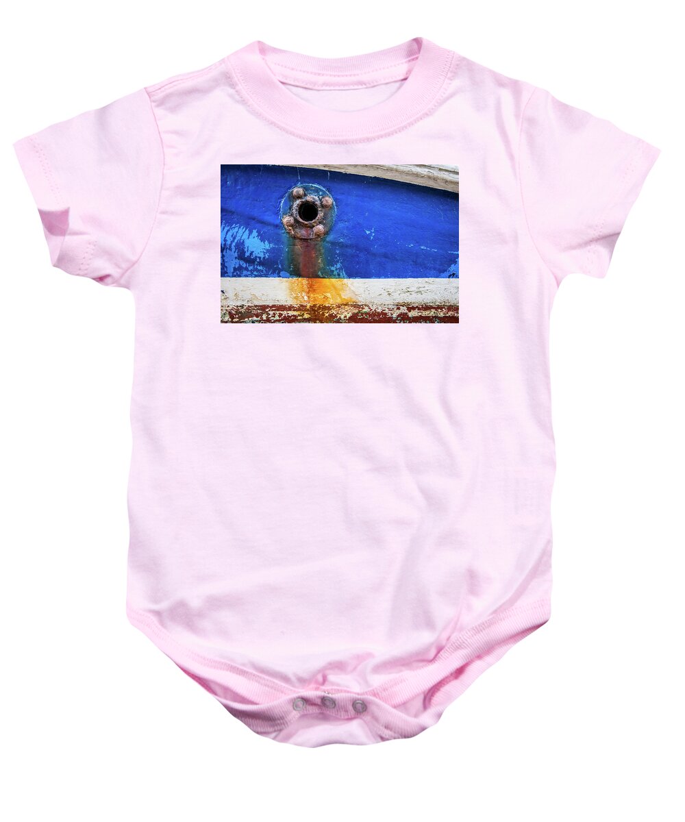 Boat Baby Onesie featuring the photograph Old boat by Nigel R Bell