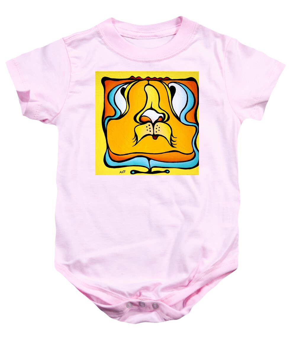 Old Baby Onesie featuring the painting Old Guyser by Amy Ferrari