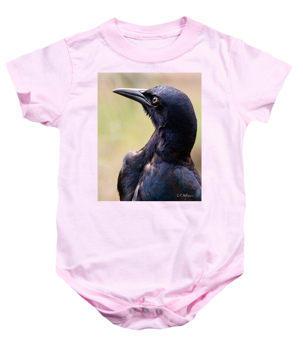 Bird Baby Onesie featuring the photograph On Alert by Christopher Holmes