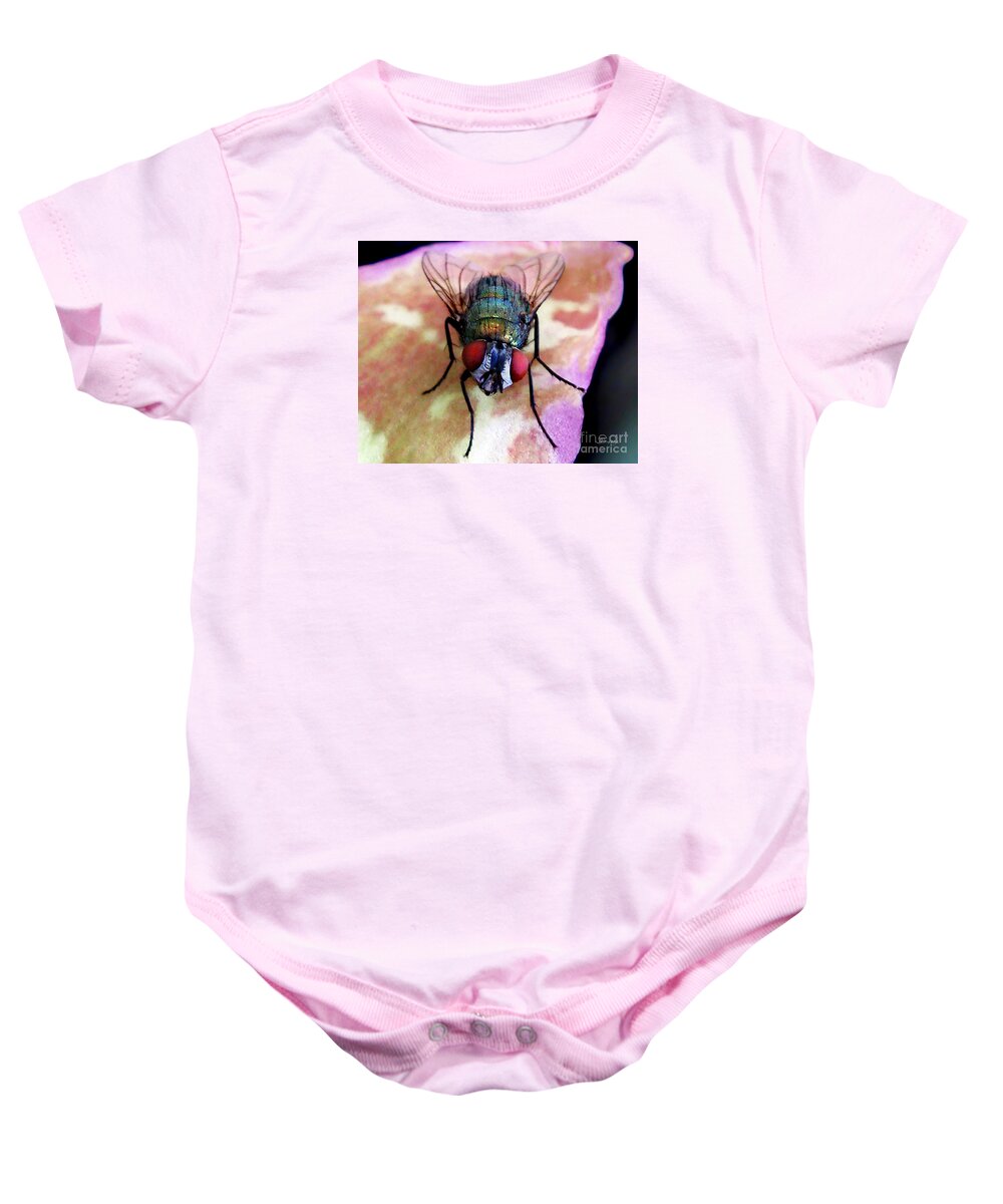 Fly Baby Onesie featuring the photograph One with Fly Boy by Jennie Breeze