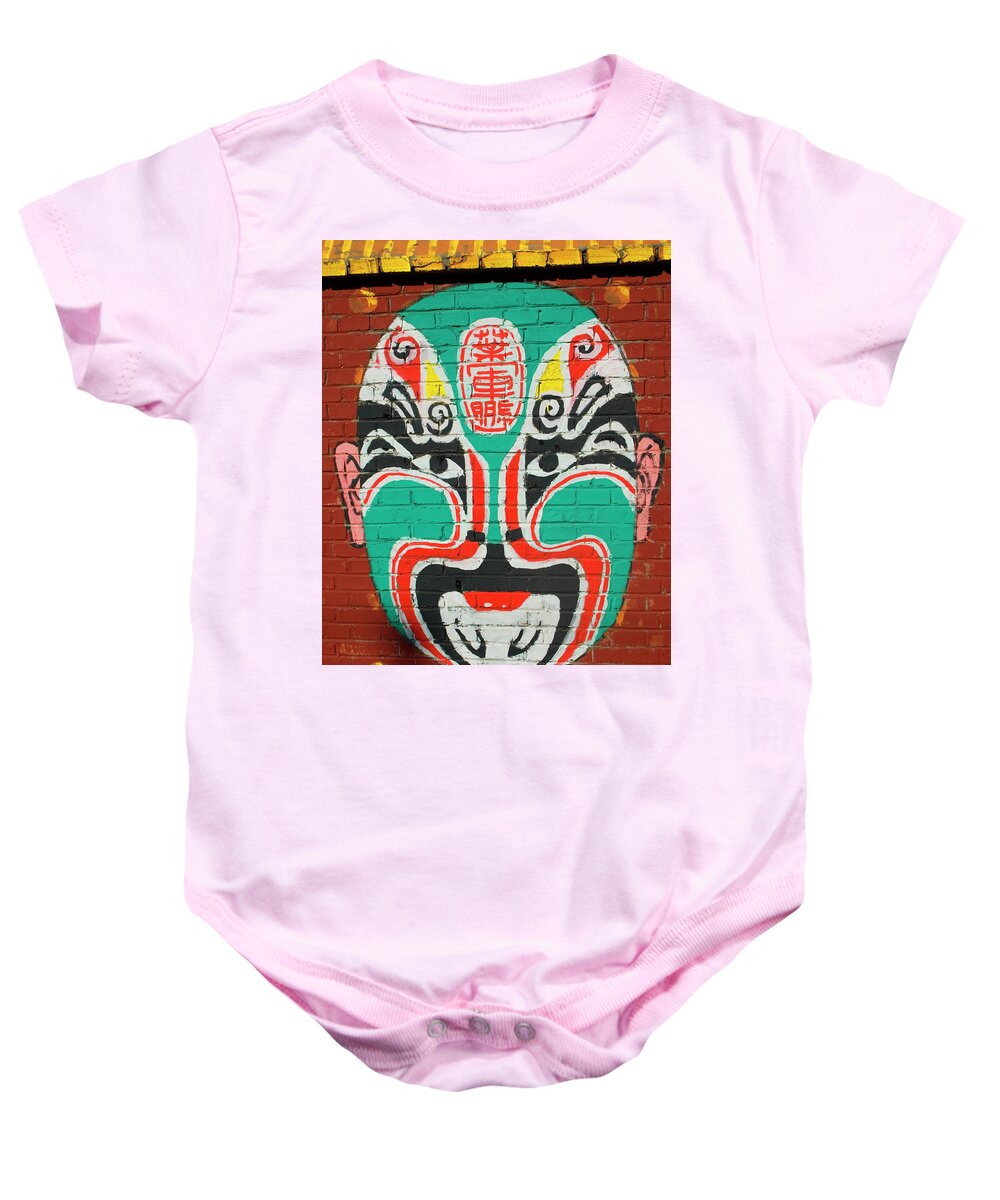  Baby Onesie featuring the photograph Opera Mask by R Thomas Berner