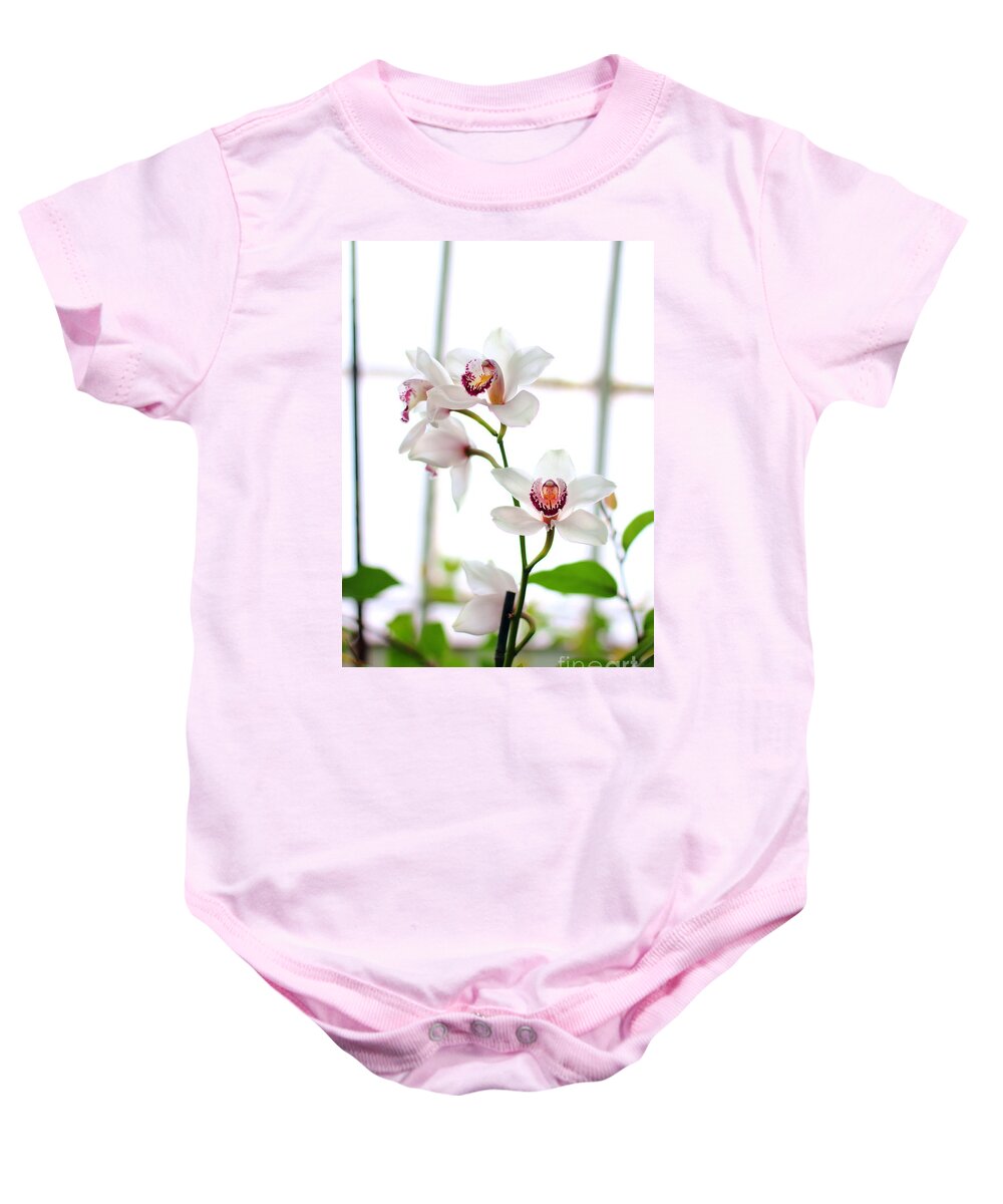  Baby Onesie featuring the photograph Orchid by Angela Rath