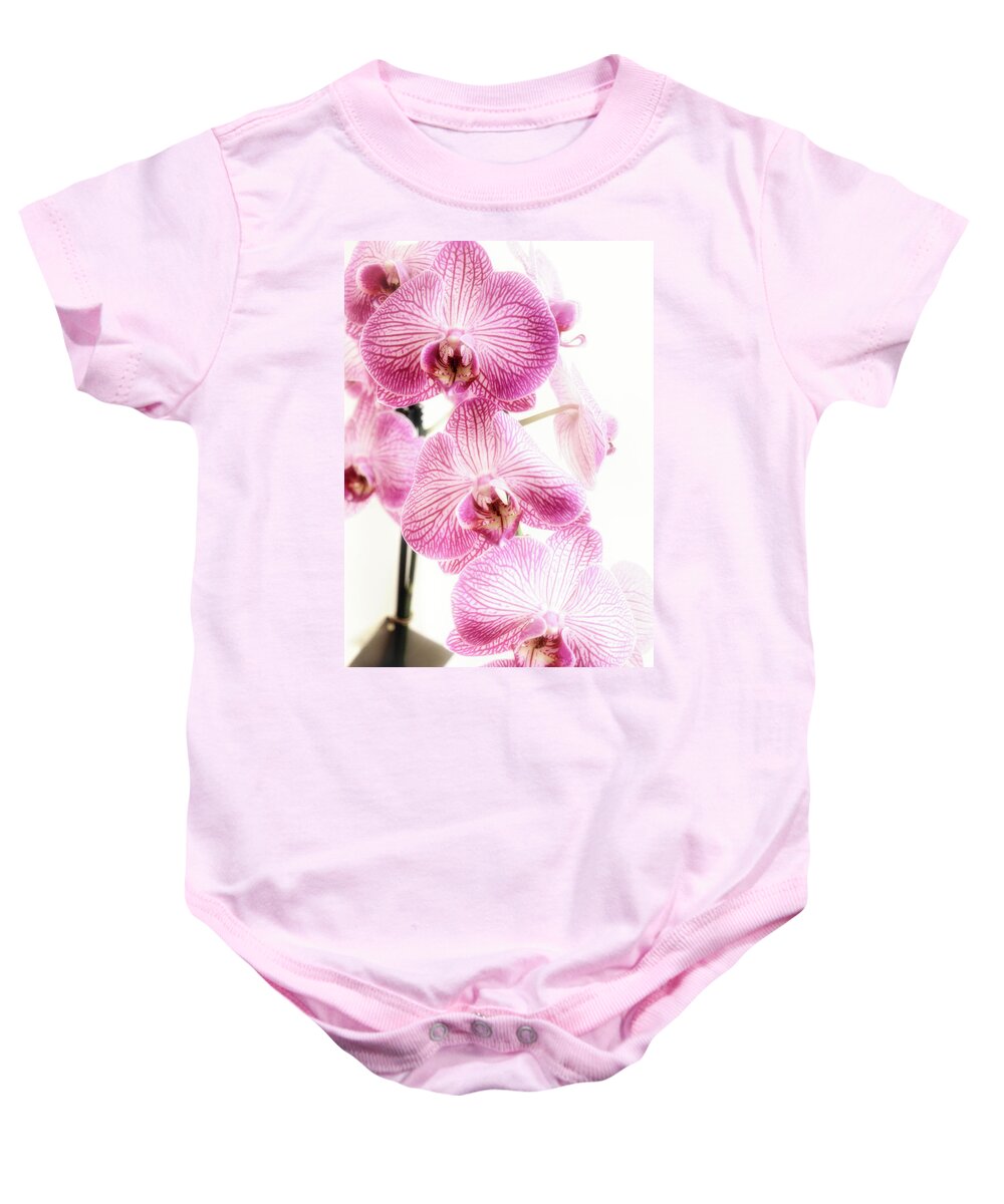 Fresh Baby Onesie featuring the digital art Orchids by Dan Stone