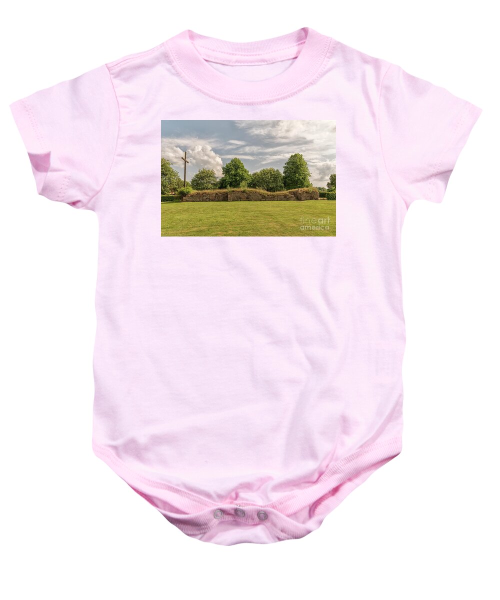 Ovraby Baby Onesie featuring the photograph Ovraby Kyrkoruin by Antony McAulay