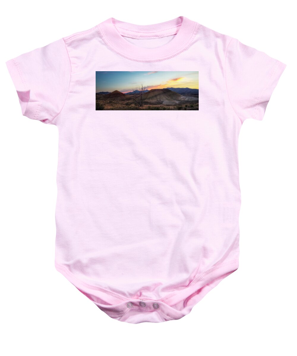 Painted Hills Baby Onesie featuring the photograph Painted Sunset by Ryan Manuel