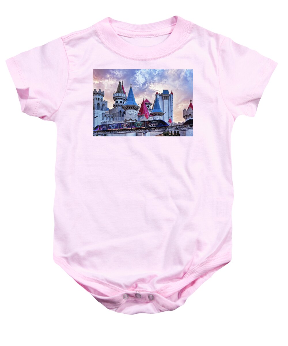 Monorail Baby Onesie featuring the photograph Parallel Worlds by Tatiana Travelways