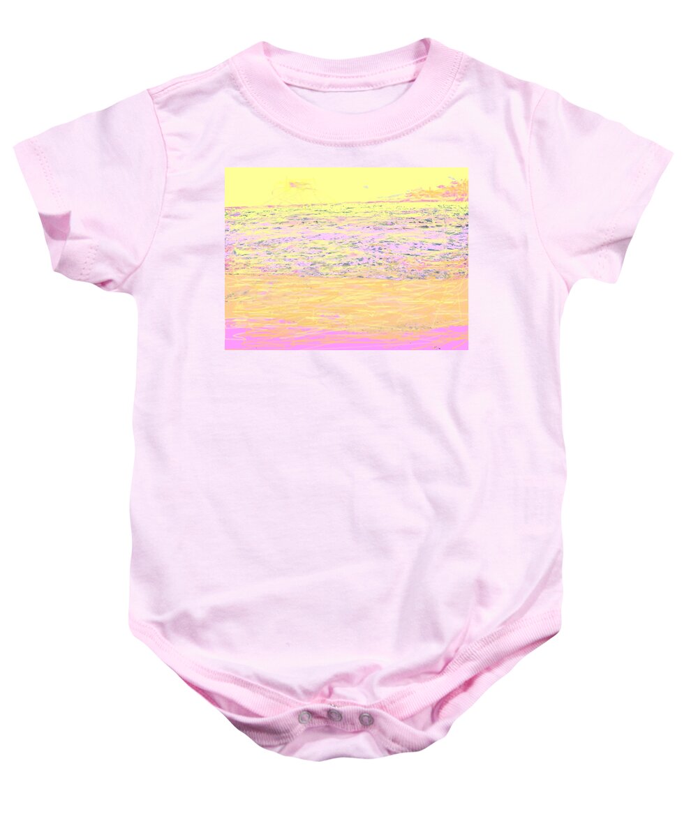Seascape Baby Onesie featuring the photograph Pineapple Sunset by Ian MacDonald