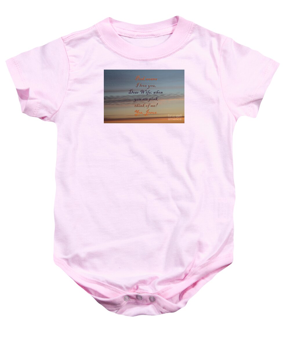 Landscape Baby Onesie featuring the photograph Pink Love Note by Donna L Munro