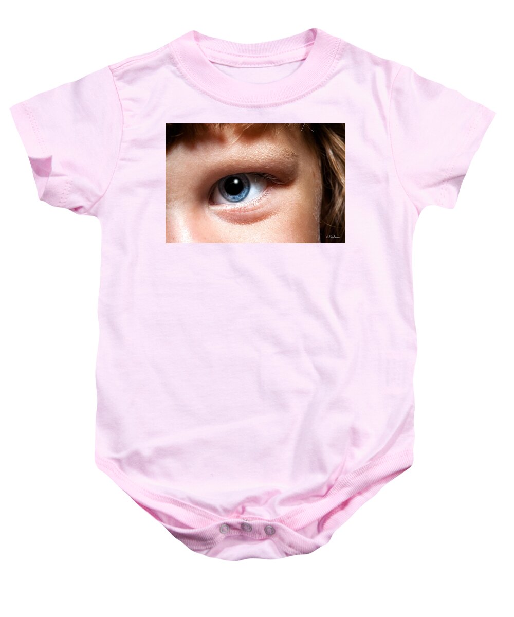 Eye Baby Onesie featuring the photograph Portal to the Soul by Christopher Holmes