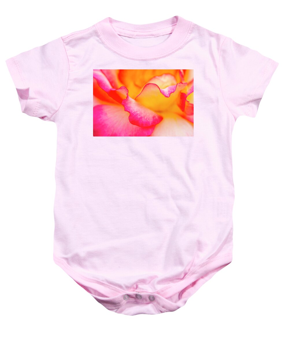 Valentine Baby Onesie featuring the photograph Pretty Petal Curves by Teri Virbickis