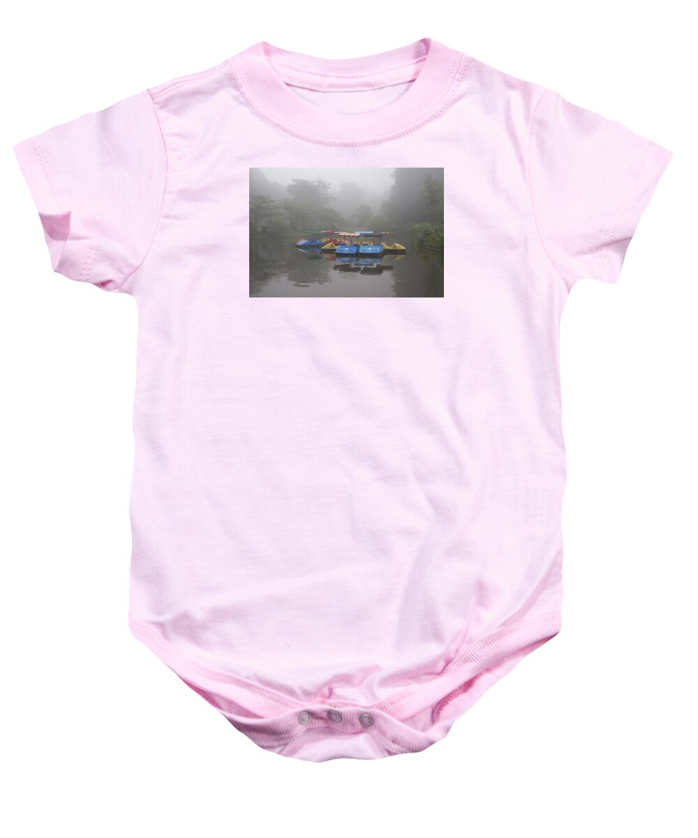 Morning Baby Onesie featuring the photograph Quiet Lake by Masami Iida