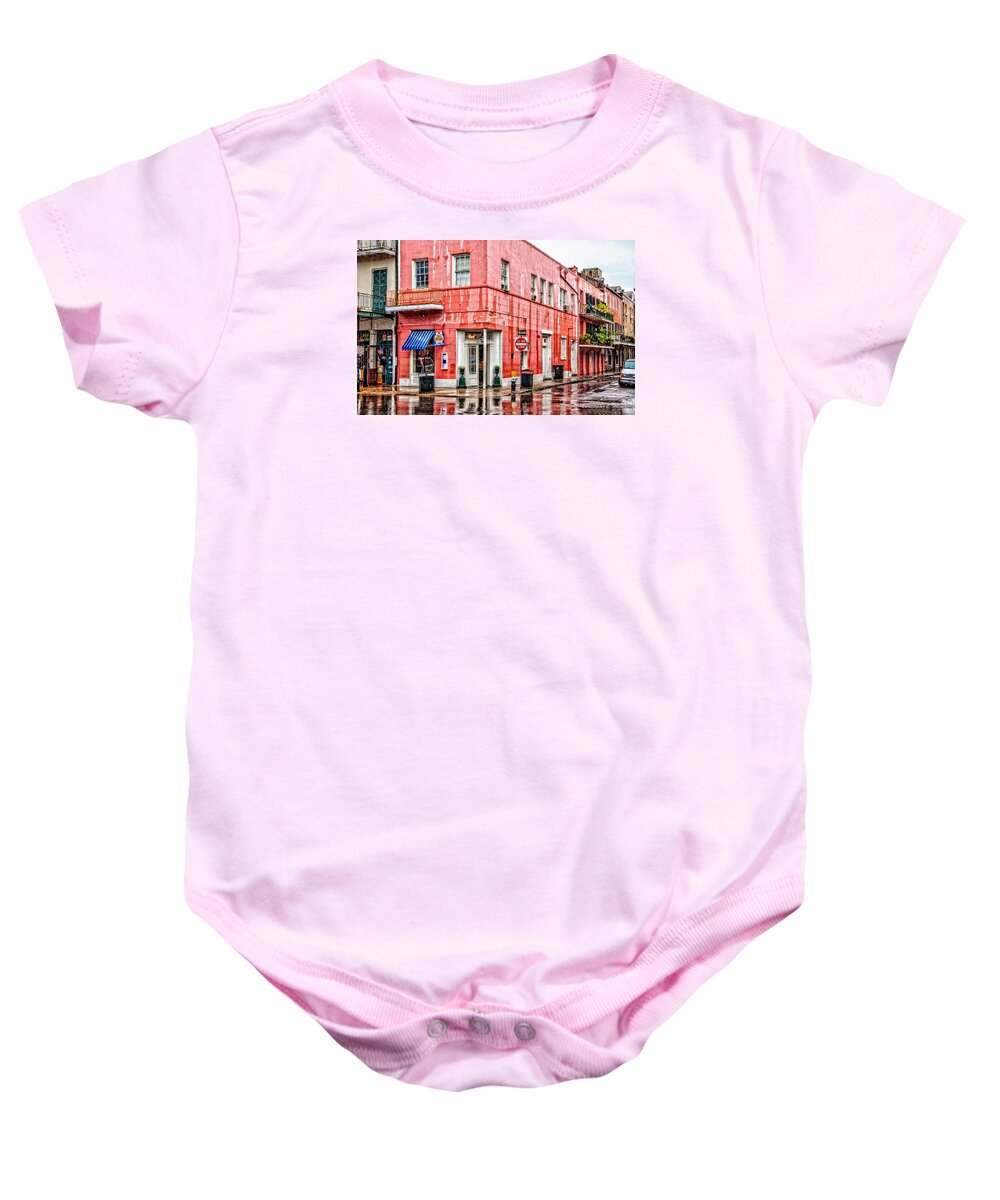 Rain Baby Onesie featuring the photograph Rainy Corner by Christopher Holmes