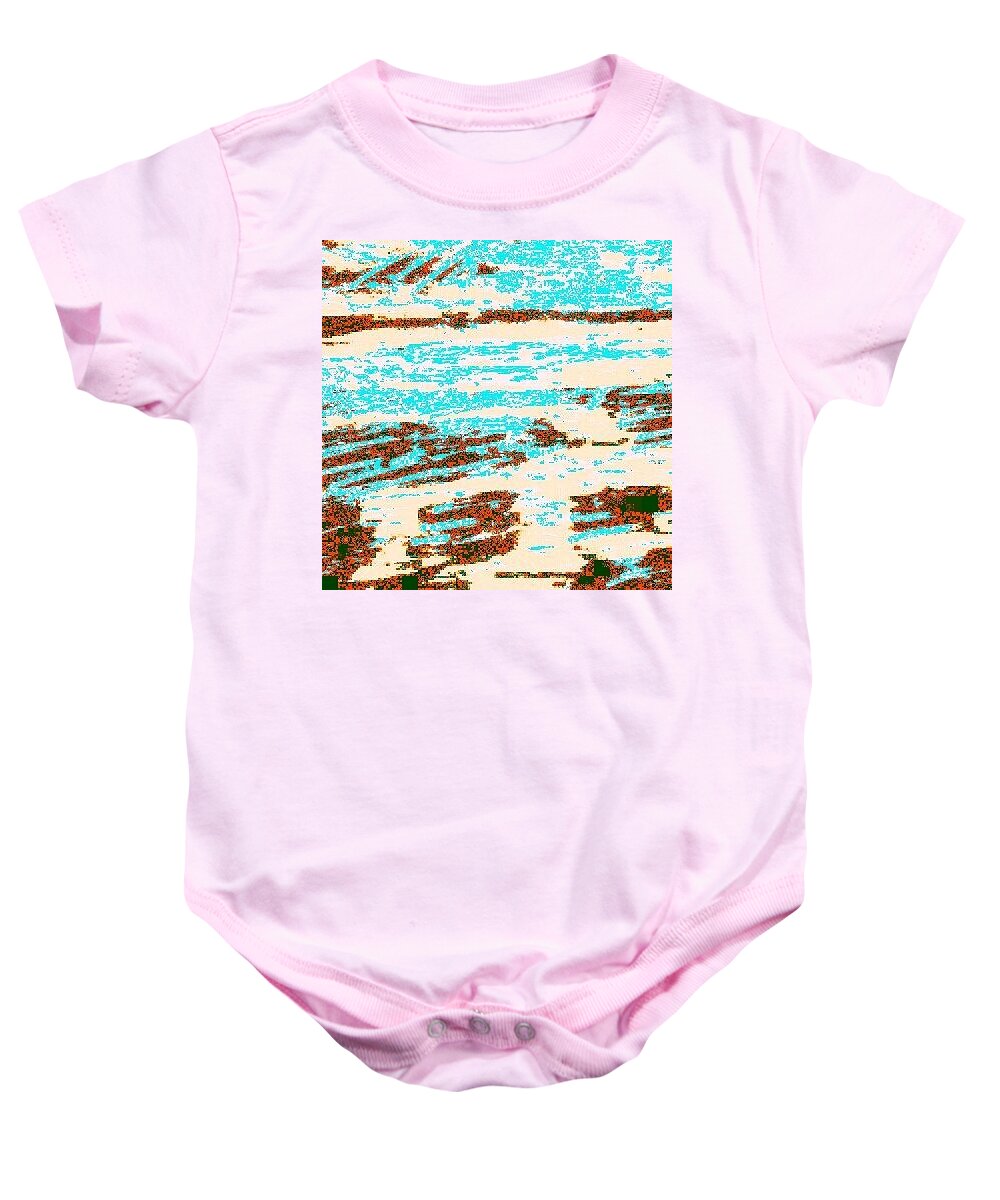 Reflections Earth Baby Onesie featuring the pastel Reflections Earth by Brenae Cochran