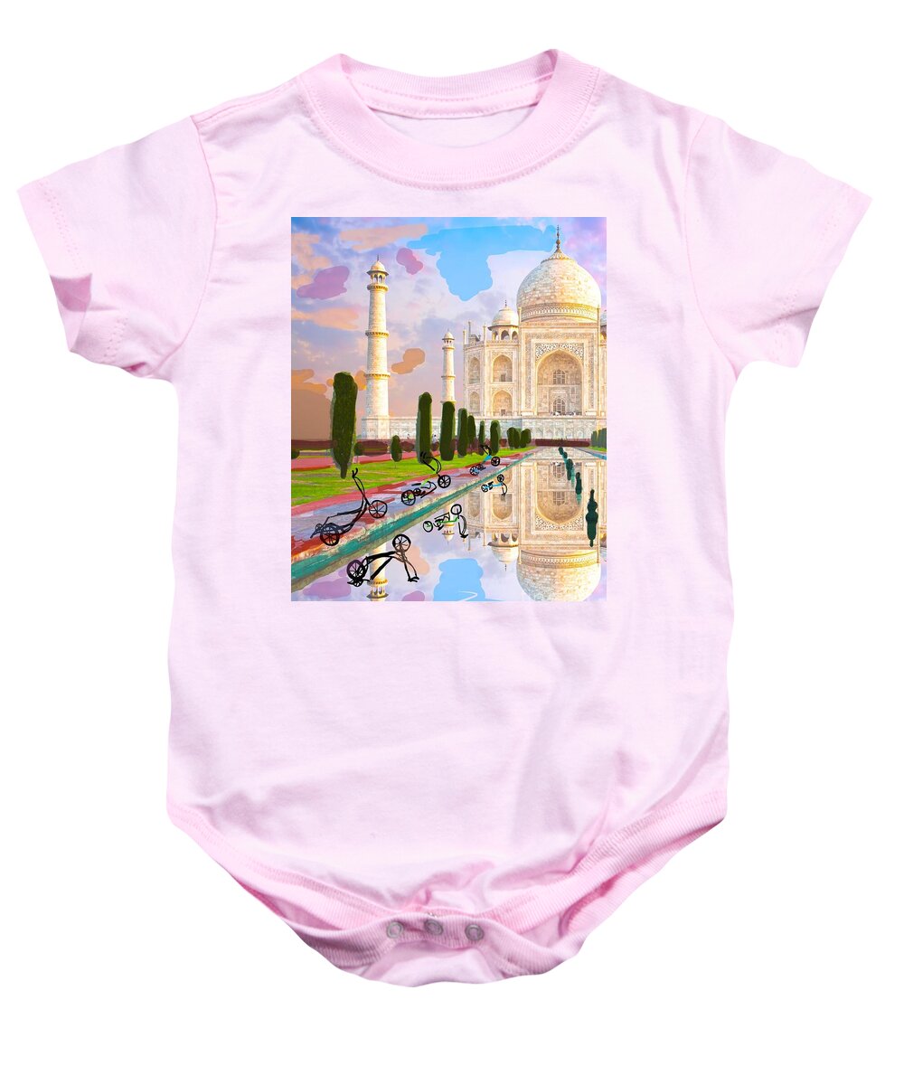  Baby Onesie featuring the painting Reflections by Francois Lamothe