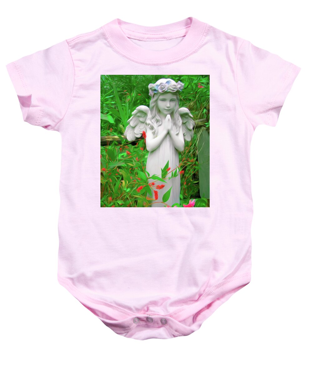 Angel Baby Onesie featuring the photograph Romantic Skies Angel by Aimee L Maher ALM GALLERY