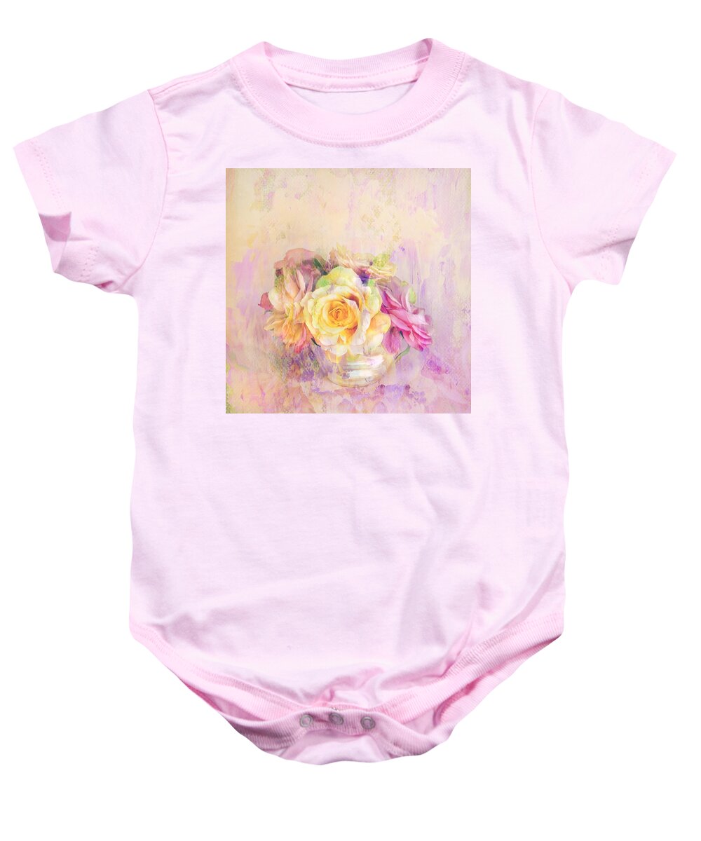 Theresa Tahara Baby Onesie featuring the photograph Rose Dream Square Format by Theresa Tahara