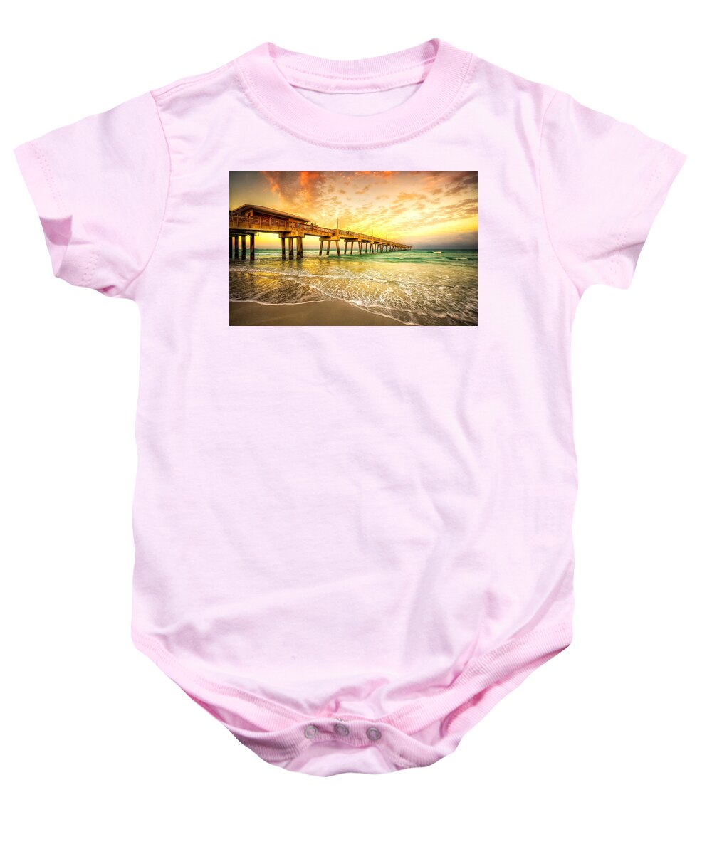 Seascape Baby Onesie featuring the photograph Seascape by Mariel Mcmeeking