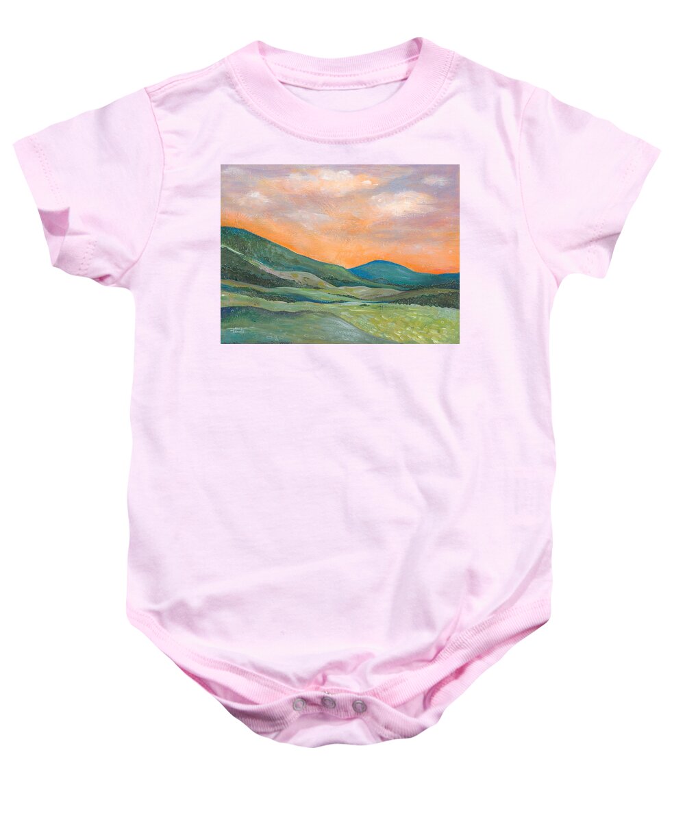 Nature Painting Baby Onesie featuring the painting Silent Reverie by Tanielle Childers