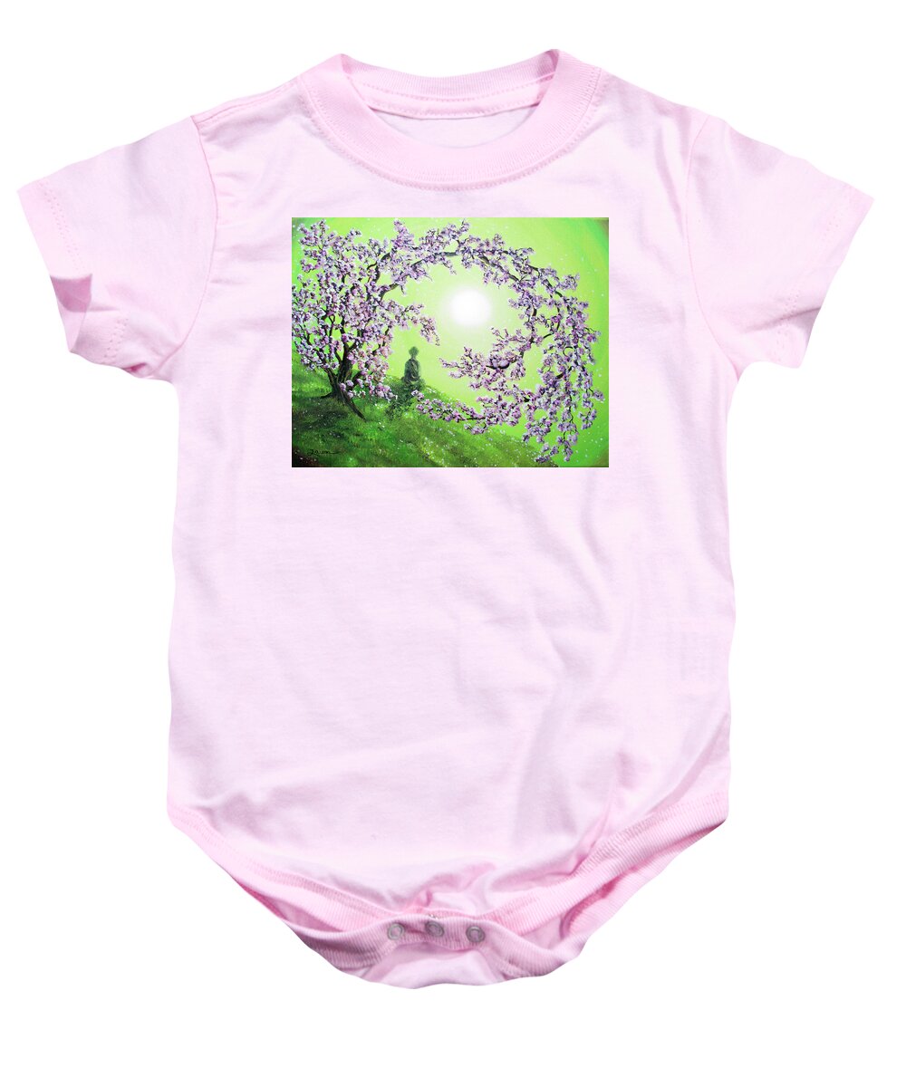 Painting Baby Onesie featuring the painting Spring Morning Meditation by Laura Iverson
