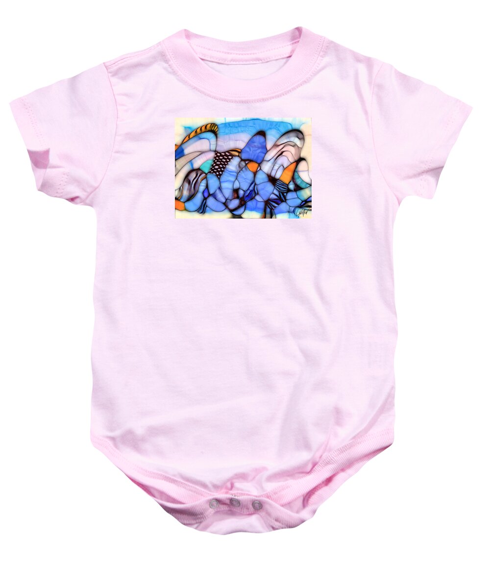Storm Baby Onesie featuring the digital art Squall by Lynellen Nielsen