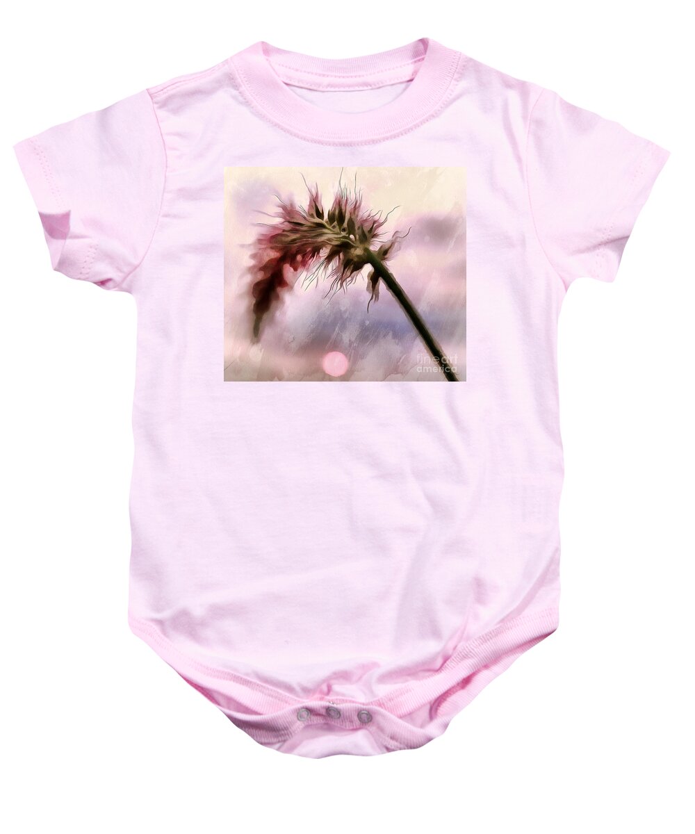 Wheatgrass Baby Onesie featuring the photograph Summer Solitude by Krissy Katsimbras