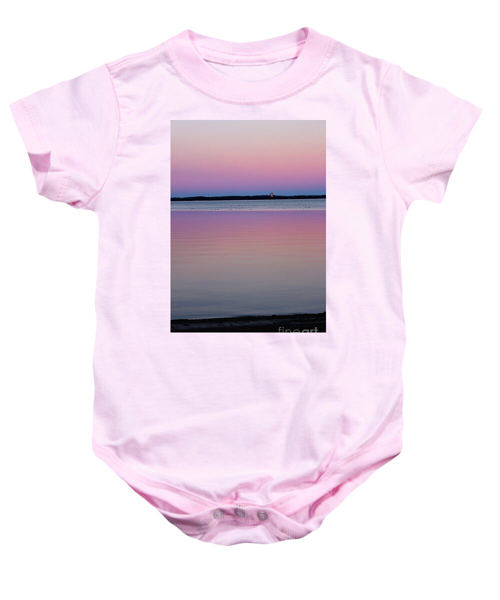 Sunset Baby Onesie featuring the photograph Sunset Magic by Laura Kinker