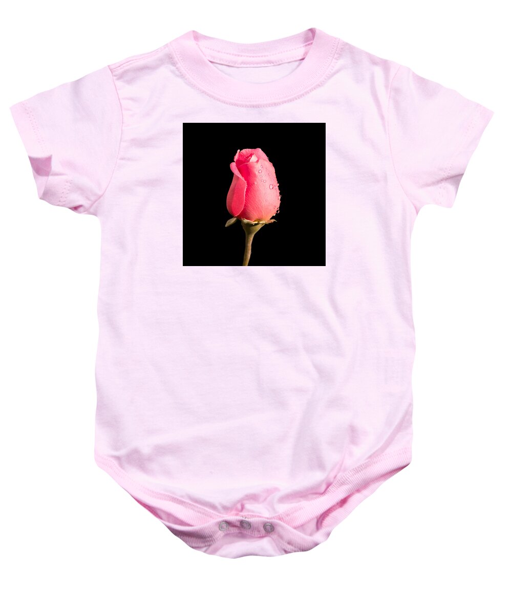 Flower Baby Onesie featuring the photograph The Beauty of a Rose by Ed Clark