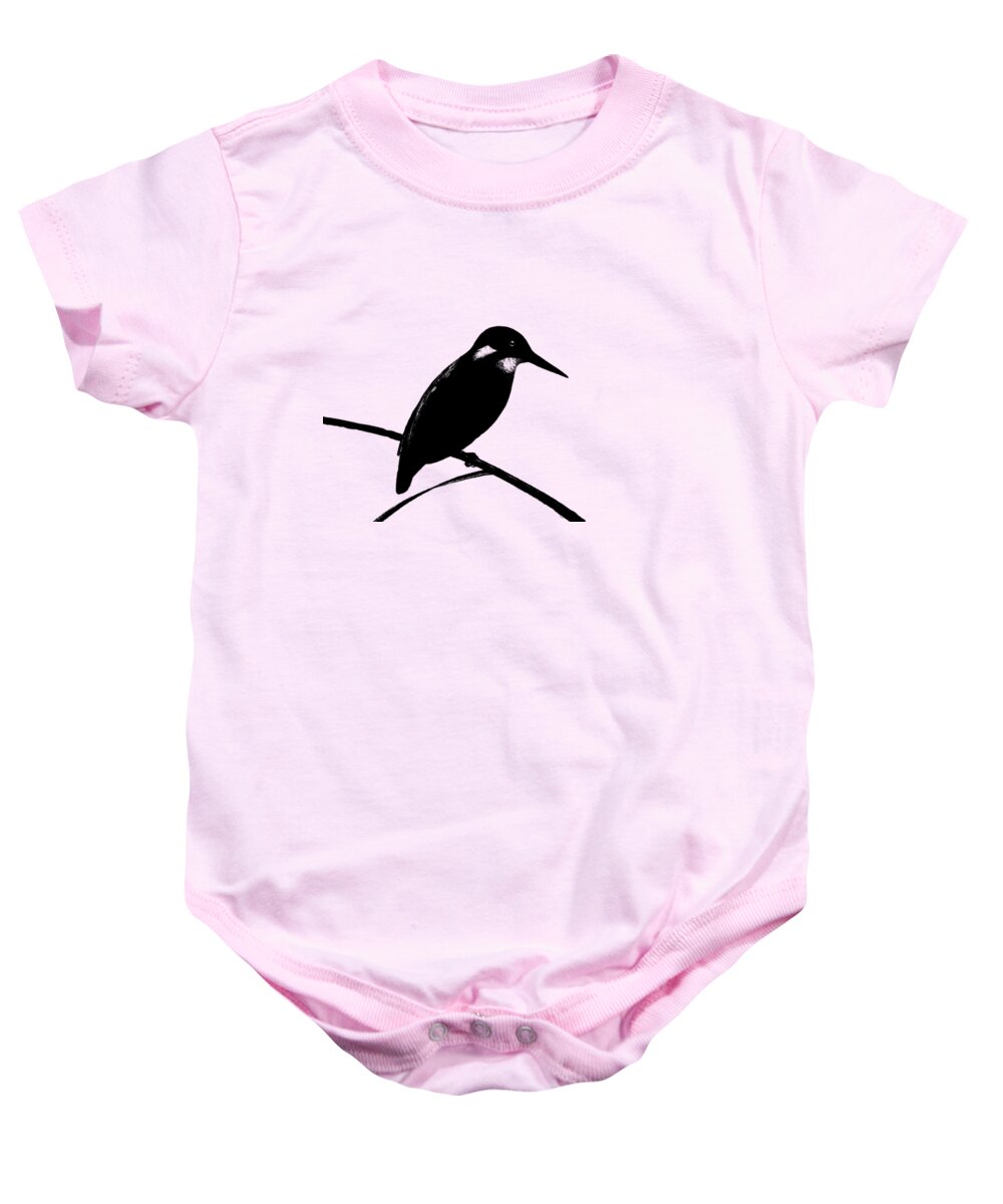Kingfisher Baby Onesie featuring the photograph The Kingfisher by Mark Rogan