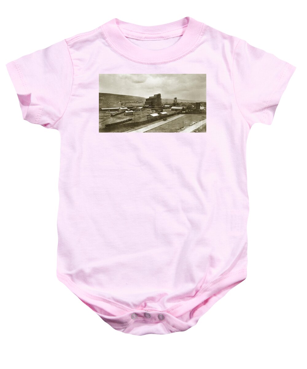  Stanton Colliery Baby Onesie featuring the photograph The Stanton Colliery Empire St. The Heights Wilkes Barre PA early 1900s by Arthur Miller
